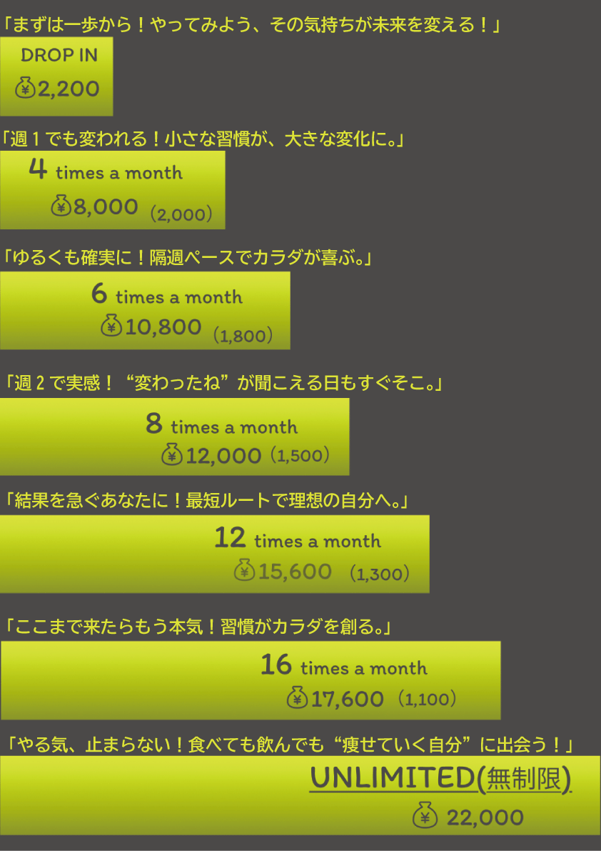 料金表